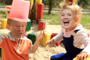 trump-hillary-sandbox